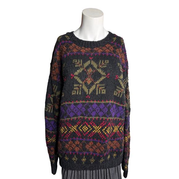 Woolrich Other - Vintage 90s Woolrich Sweater Men's Medium Aztec GrandpaCore Ramie Cotton